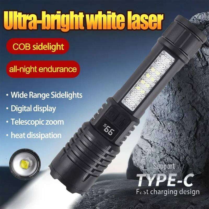 Multi Mode LED Flashlight 18650 Rechargeable Battery Tactical Zoomable 5 Functions Water Resistant Outdoor Activities Fishing Z260301