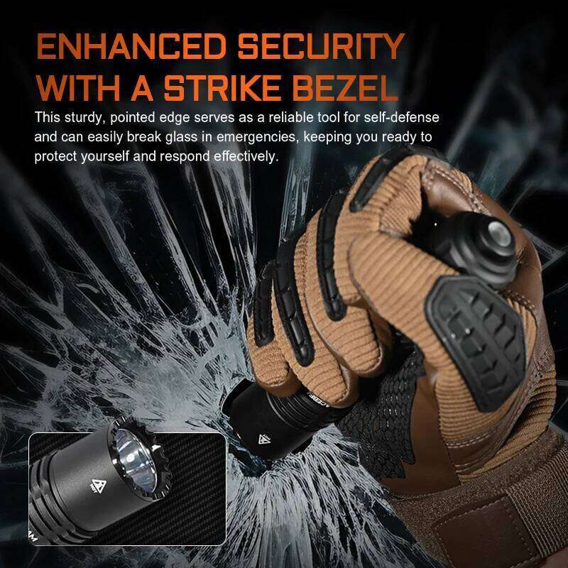 ACEBEAM T37 SFT-90X EDC Tactical and Duty Flashlight -4000 Lumens w/Eco-Sensa Charging Cable Included Z260301