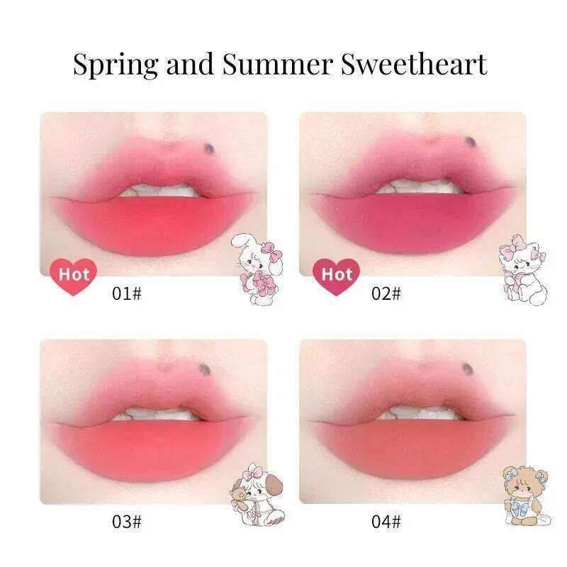 FLORTTE/MIKKO Co Branded Lipstick Milk Cake Cream Soft Mud Lip Glaze Tint Matte Velvet Lipsticks Beauty Korean Cosmetics H260302