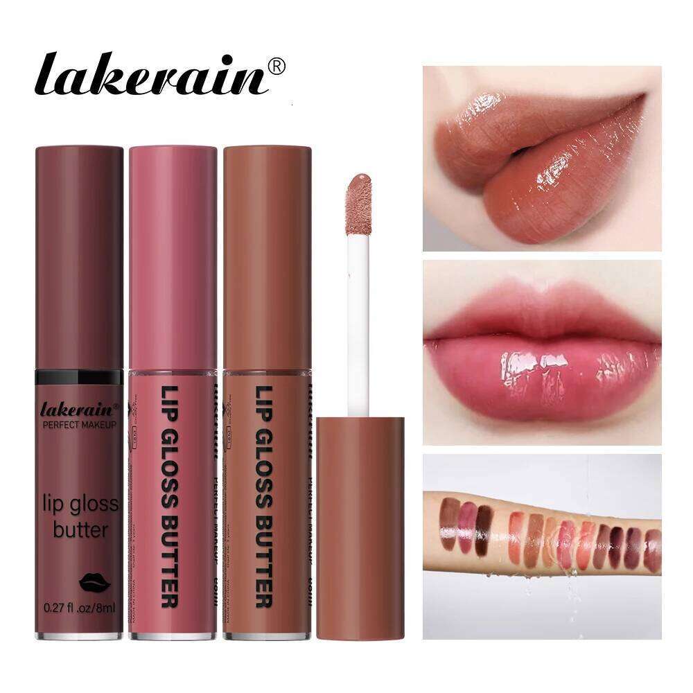 Butter Non-stick Cup Moisturizing Mirror Gloss Lasting Color glaze Dye Lip Liquid Makeup For Women 8ml H260302