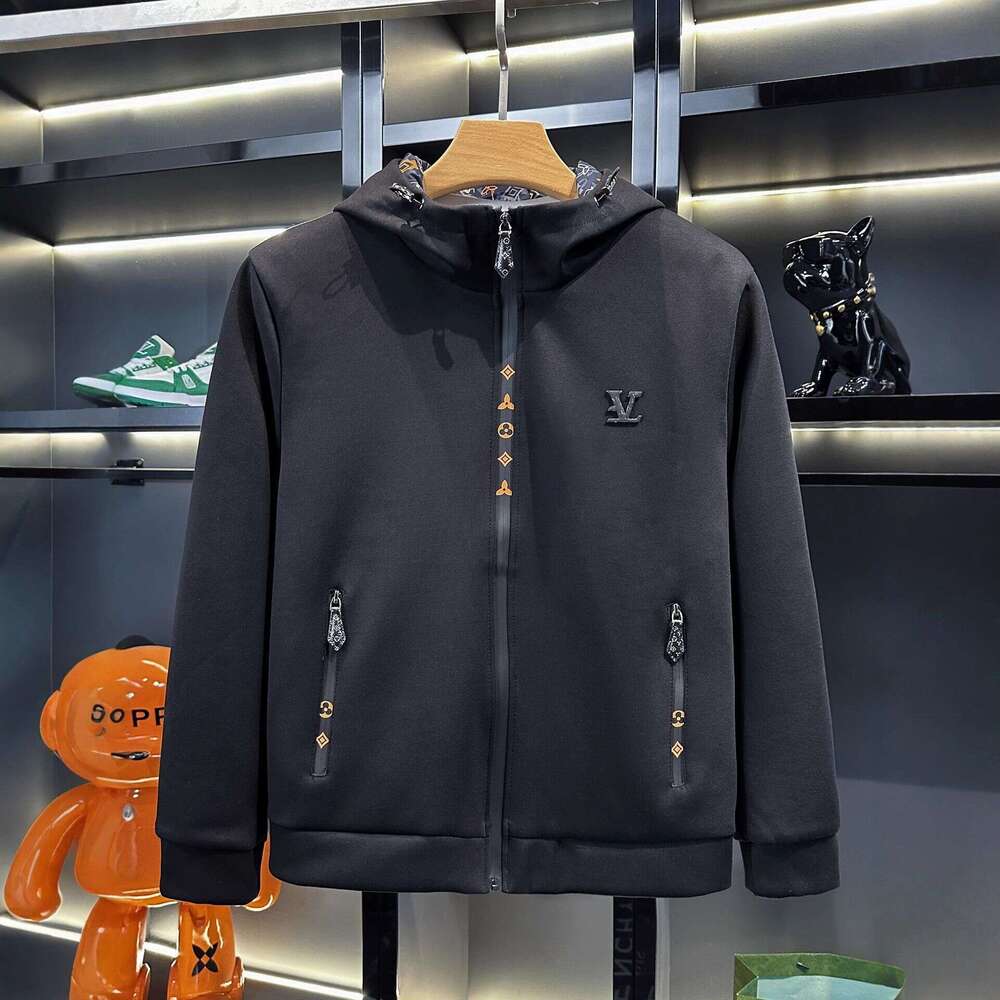 Light Luxury Autumn High-End Men's European-Style Casual Hooded Comfortable Jacket, Trendy New Fashion Versatile Item