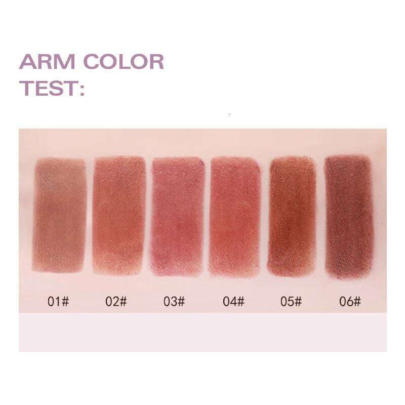 WODWOD 6-Color Matte Lipstick: Velvet Color, Smooth, Waterproof, Long-Lasting Color Lip Makeup H260302