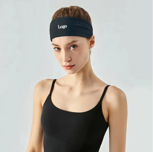 Yoga Hair Bands Sweat-Absorbing Headband Gym Sport Yoga Fitness Running Headbands Sports Accessories Elastic Yoga Headband For Exercise Nonslip Sports Band