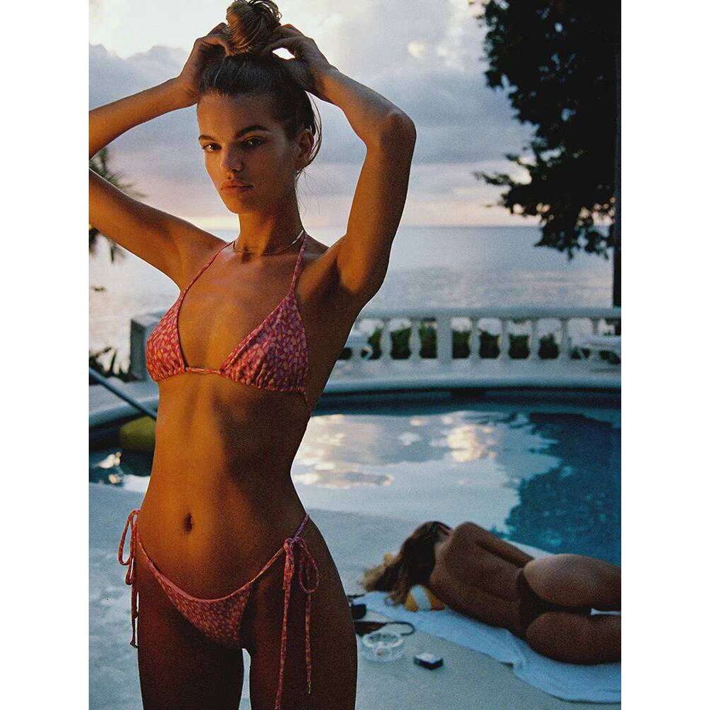 Miyouj Leopard Triangle Bathsuit Low Waist Swimsuits String Swimwear New Bikini Sets 2026 Swimsuit Sexy Two Piece Suit Z260301