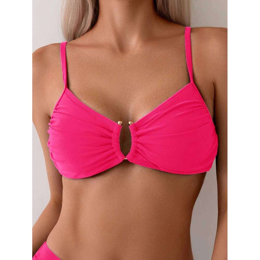 2025 U-wire Bikini Women Sexy Strappy Swimwear Female Solid Swimsuit Bathers Bathing Swimming Swim Suit Beachwear Z260301