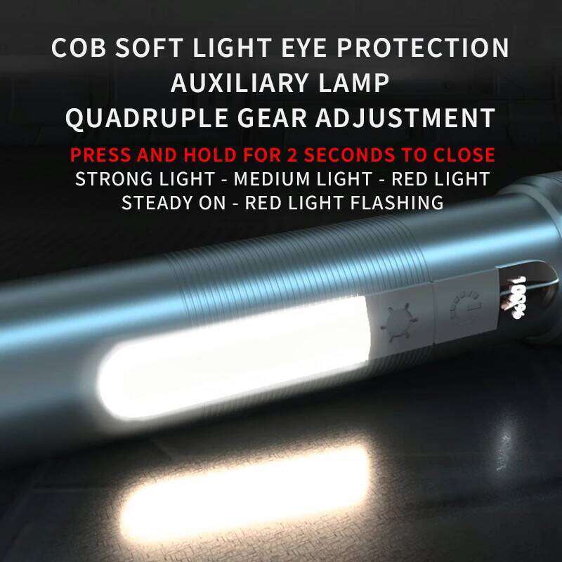 WARSUN 1000 Lm LED Lithium Battery Rechargeable Flashlight Multifunctional Outdoor Torch Portable Zoomable Camping Light Z260301