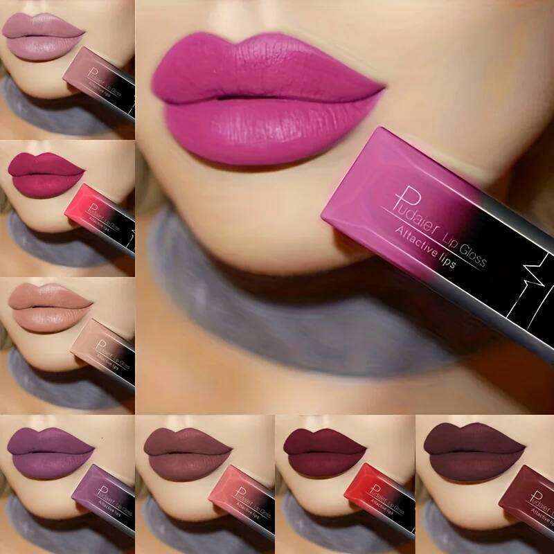 Waterproof Velvet Matte Liquid Lipstick 17 Colors Long Lasting Non Stick Cup Kissproof Highly Pigmented Gift for Women H260302