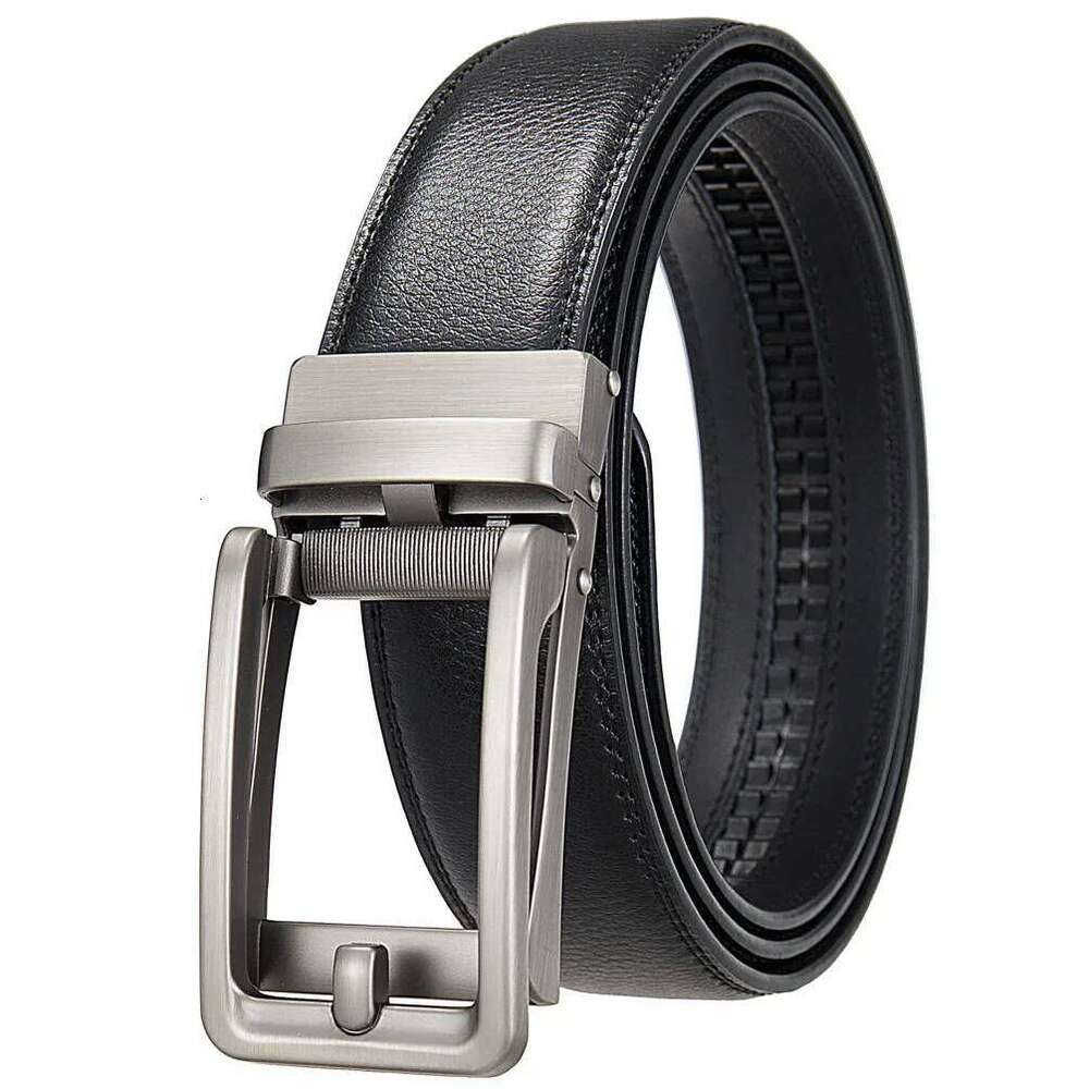 3.5cm Genuine Leather For Men's High Quality Jeans Cowskin Casual Belts Business Cowboy Waistband Automatic Buckle Strap S260228