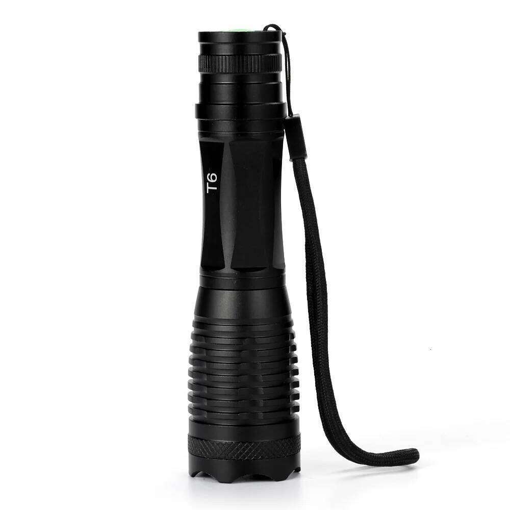 LED Tactical Flashlight 5 Modes Zoomable Water Resistant Handheld 18650 AAA Torch For Camping Hiking Outdoor Emergency Fishing Z260301