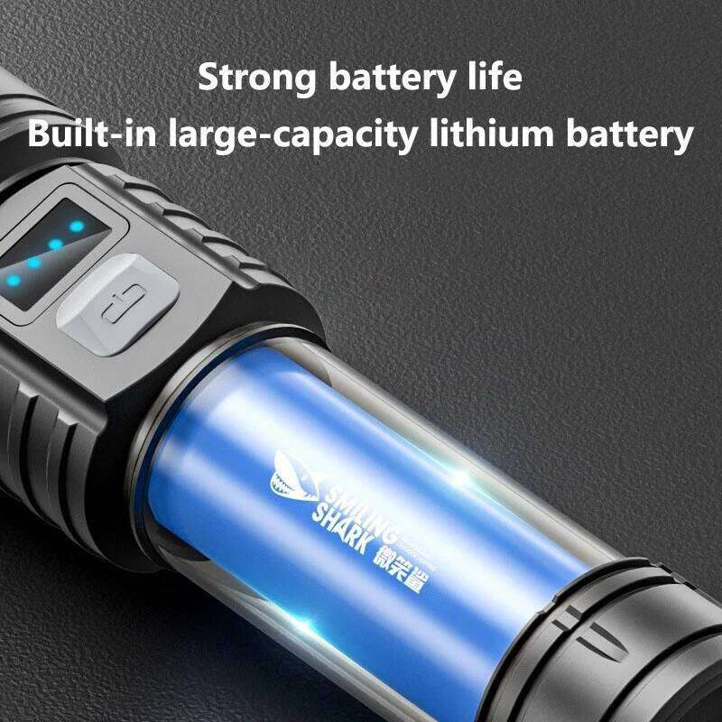 Telescopic Zoom Flashlight Strong Rechargeable Super Bright Long-range Mini Portable Home Outdoor Durable LED Light Z260301