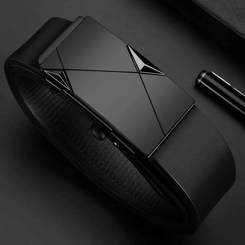 2025 New Men's Business Alloy Automatic Buckle Fashion Luxury Jeans Belt PU Leather High-Quality Straps S260228