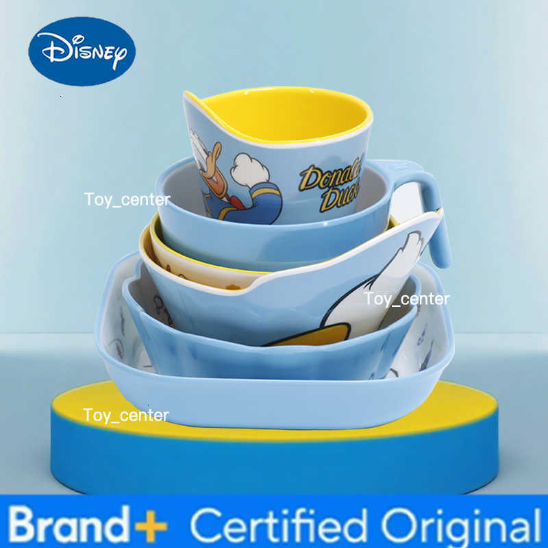 Disney 1pc cartoon Donald Duck Blue and Yellow melamine tableware Family dinner Birthday party Resistance to falling tableware H260302