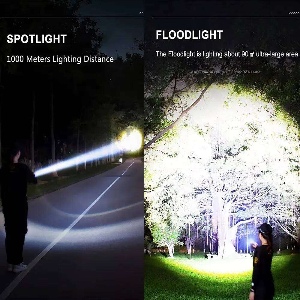 High Power Strong Light Long Range LED Flashlight USB Charging 26800 Lithium Battery Outdoor Telescopic Zoom Long-range Torch Z260301
