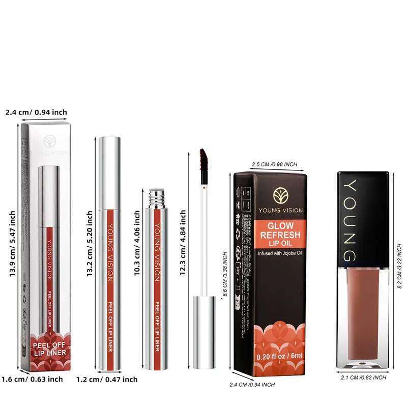 Moisturizing oil Tearing Line Liquid Pen Set -3D Lip Makeup Durable and Natural Suitable for Various Style H260302