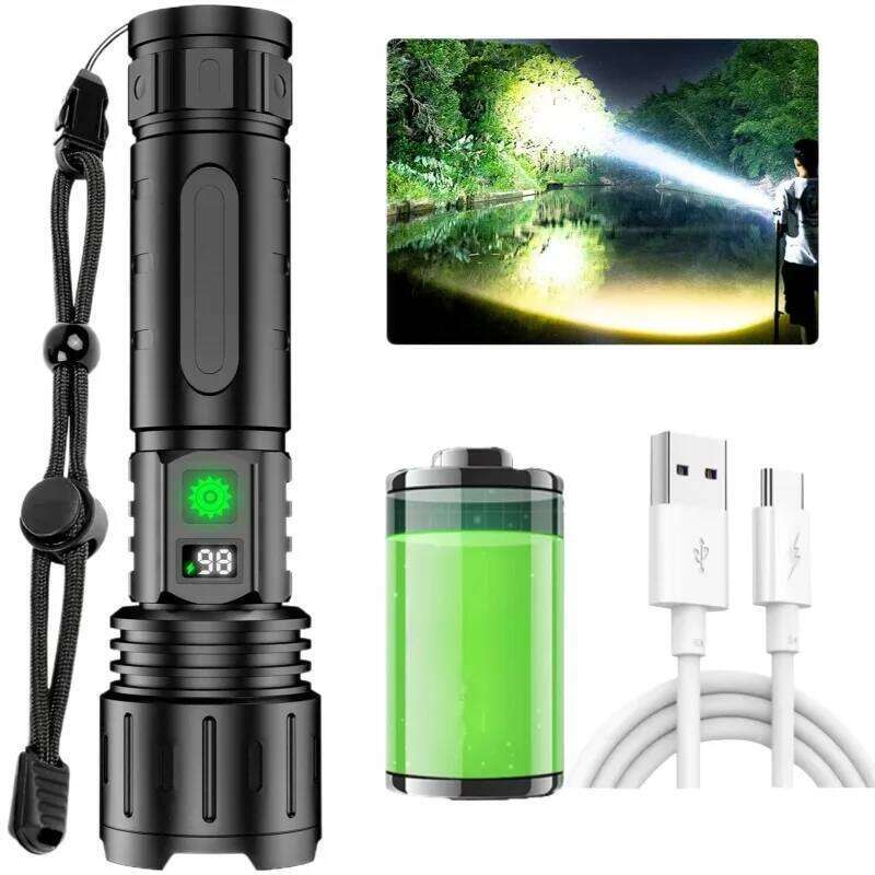 high brightness LED White Laser Flashlight Long Shot Work Light Zoomable Rechargeable torch for Car Repair Outdoor Emergency Z260301
