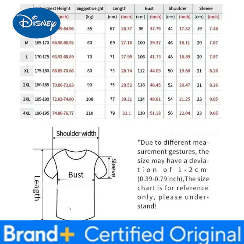 Disney Couple Mickey Mouse and Minnie Print T-shirt Mens and Womens Casual Cotton Short-sleeved T-shirt Oversize Clothing H260302