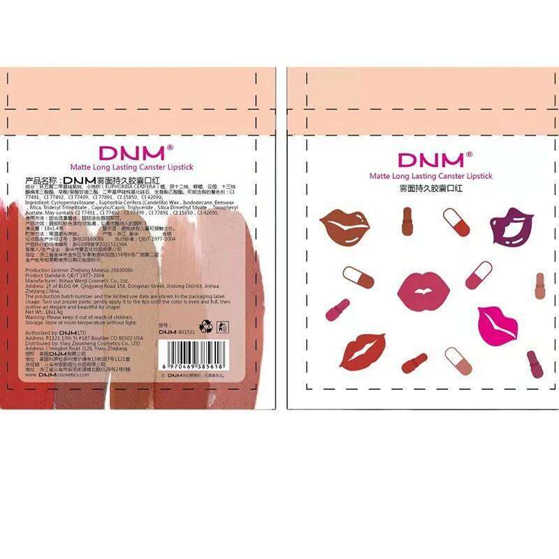 Matte Set Longlasting Waterproof 24H Lipsticks Velvet Macaron Capsule Lip Crayon Non-sticky Easy Color Lipstick Makeup H260302