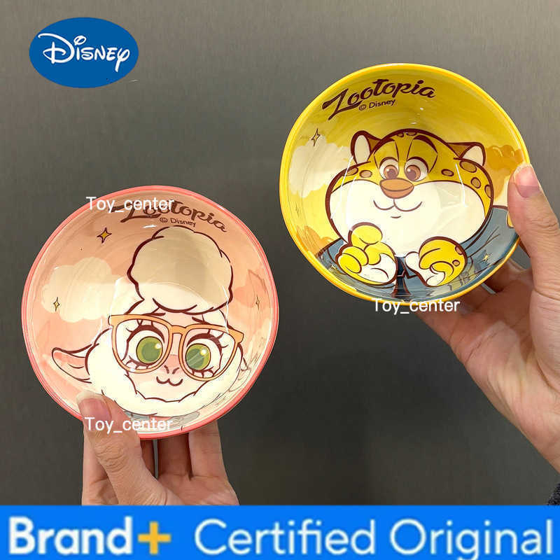 Disney Zootopia Ceramic Rice Bowl Cute Kids Cartoon Tableware Set High Value Small Bowl Christmas H260302