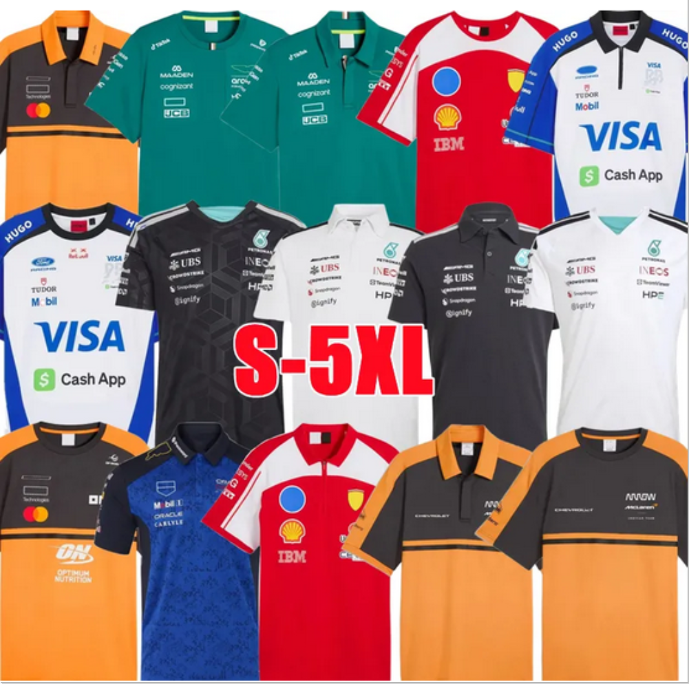 Ferrari Men's T-Shirts Aston Martin Ferrari Jersey Mercedes Alonso T-shirt F1 2026 2027 Official Mens Fernando Alonso T-Shirt Formula 1 Racing Suit F1 Shirt MOTO Motos