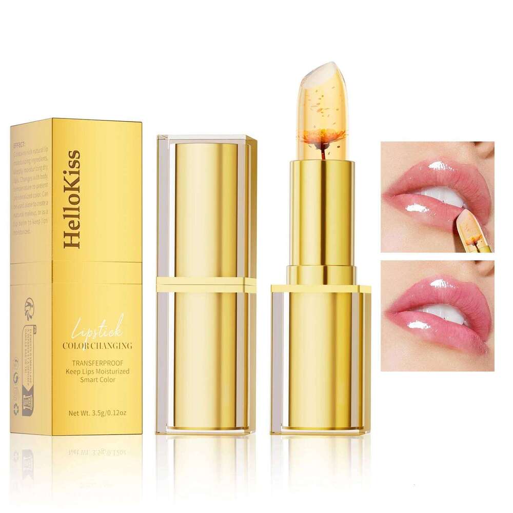 hermo Shift Lipstick Gold Foil Plumping Lip Balm Moisturizing Non Transfer Nourishing Color Change Longwear H260302
