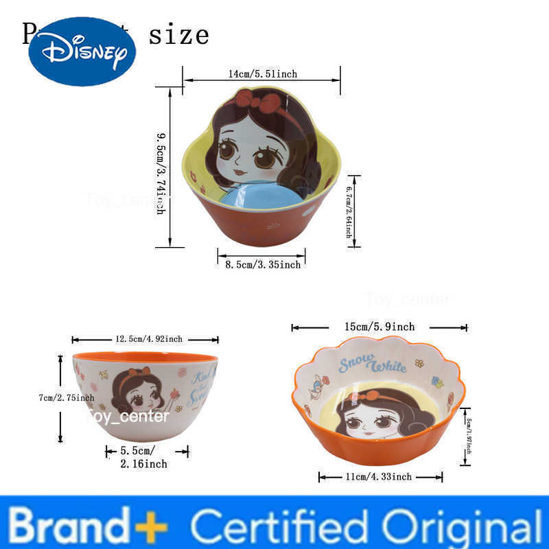 Disney 1pc Cartoon Snow White melamine tableware Plate Bowl Cup Fork and spoon Family Dinner Birthday party durable tableware H260302