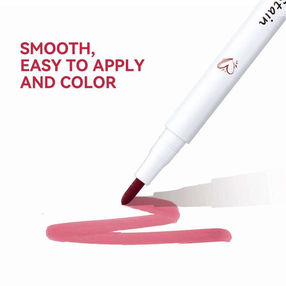 6Colors Stain Pencil Liquid Liner Waterproof Plumping Lip Tint Natural Matte Nude Brown Long Lasting Beauty Makeup Pen H260302