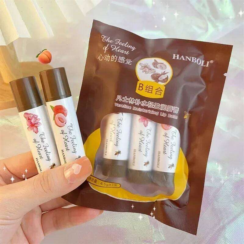 New Moisturizing Colored Balm 1/3PCS Cute Fruit Lip Tint Lasting Peach Red Lipstick Waterproof Women Lips Makeup Cosmetics H260302