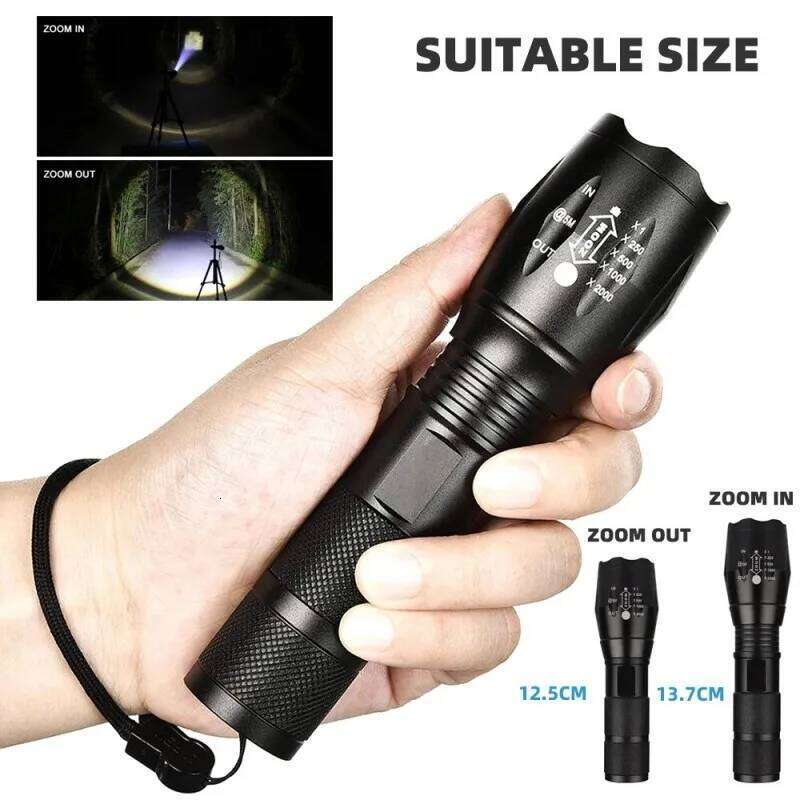 8000LM LED Rechargeable XMLT6 linterna torch Use 18650 Battery 5Modes Waterproof Camping Powerful Led Flashlight Z260301