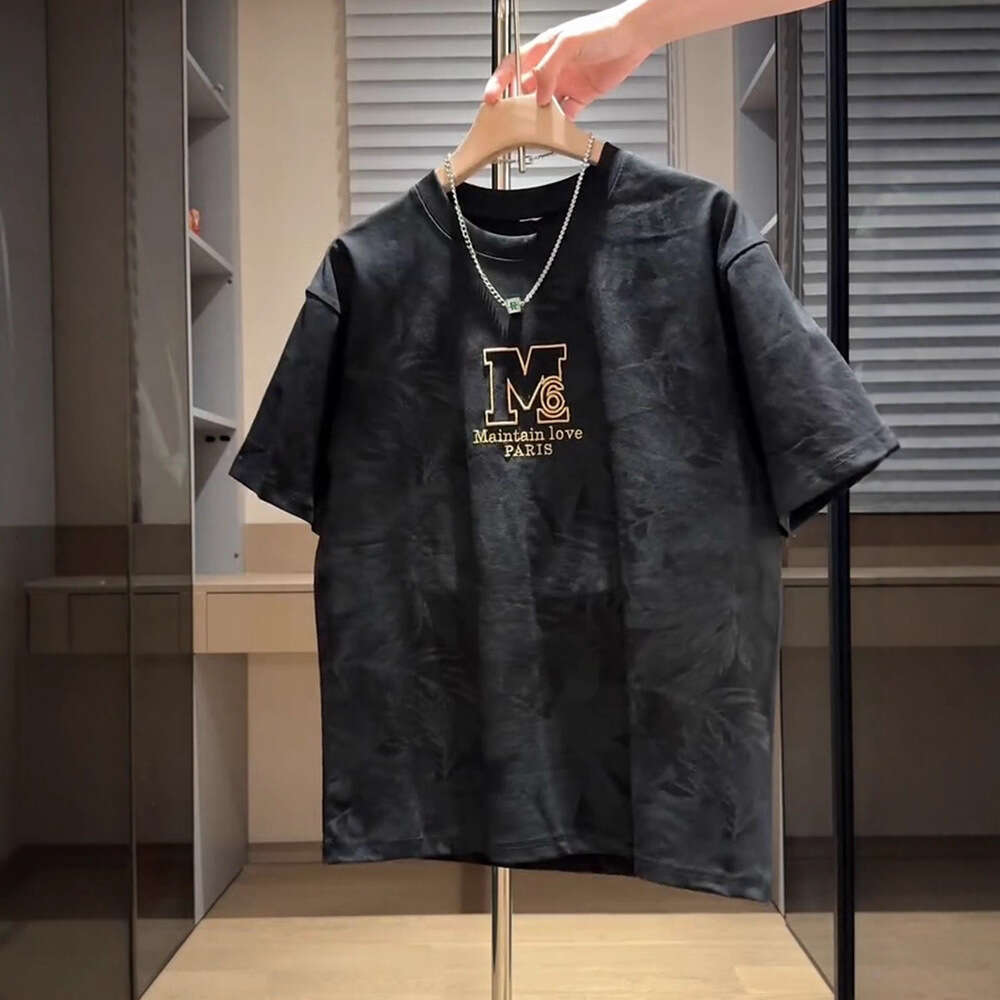 Summer New Fashion Printed Half-Sleeve Loose Fit Men's Casual Short Sleeve T-Shirt With Street Style Embroidery