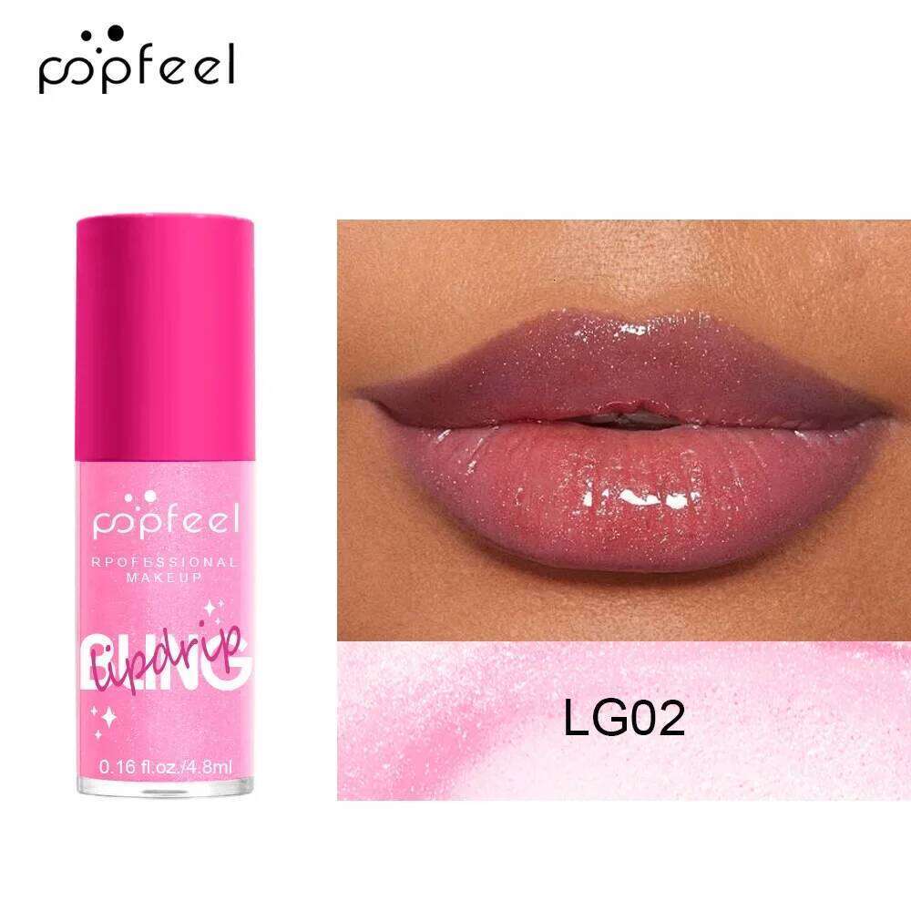 Best-Selling Popfeel Diamond Color Changing Liquid Lipstick Make up Glossy Lips Plumper Gloss Lip Balm Oil Care Tint Cosmetics H260302
