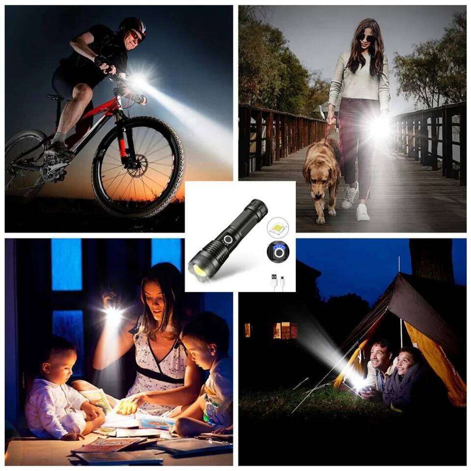 NEWEST 2000000LM 5000mAh Powerful LED Tactical Flashlight High Power Torch Light Type-c Rechargeable Outdoor Camping Lantern Z260301