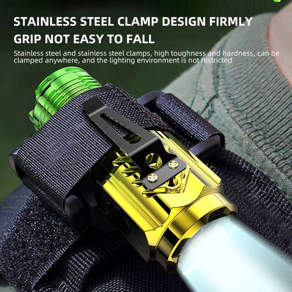 BOOIU Super Bright Flashlight 3 LED Portable Mini Burst Flash Torch Rechargeable Tail Magnet Outdoor Spotlight with Pen Clip Z260301