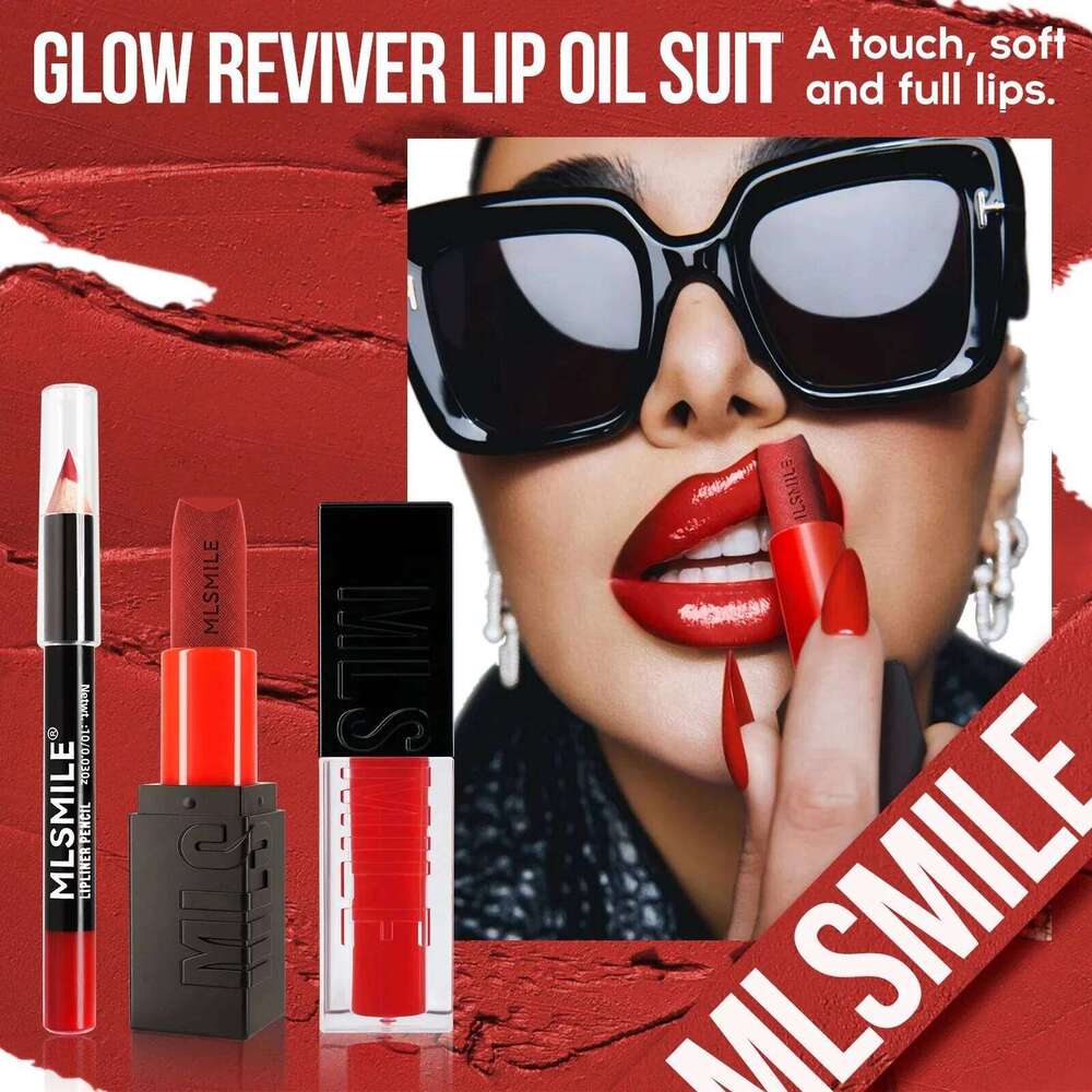 Long Lasting Matte Lipstick Set Velvet Glaze Hydrating Lip Liner Pencil With Mirror Sharpener Complete Makeup Kit H260302