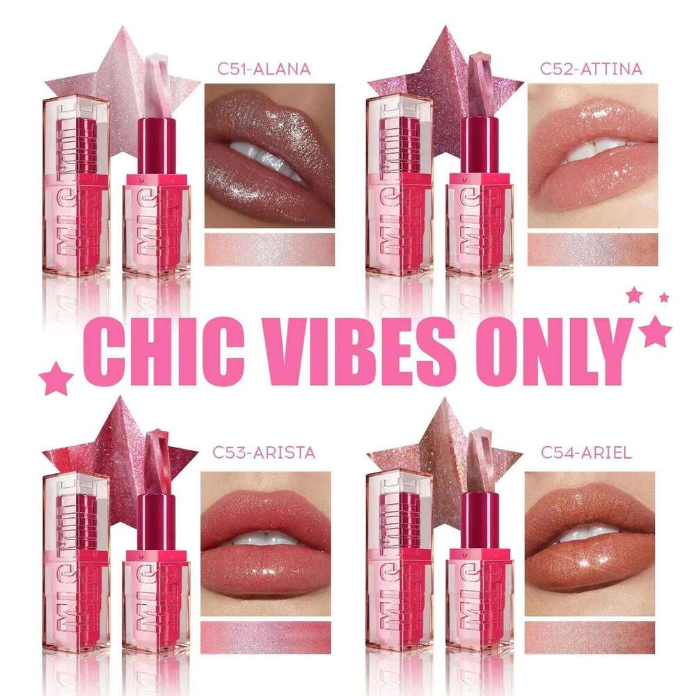 Spiral Star Lipstick Moisturizing Waterproof Matte Glitter Marble Non Stick Long Lasting Lip Gloss Pearlescent Shine H260302