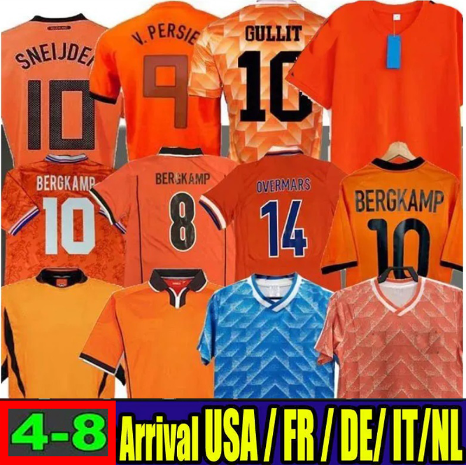 HOLLANDS 1988 NETHERLANDS RETRO FOOTBALL SHIRT soccer jersey CLASSIC version Gullit 10 van Basten 12 vintage tops tee jersey Sports Outdoors jerseys