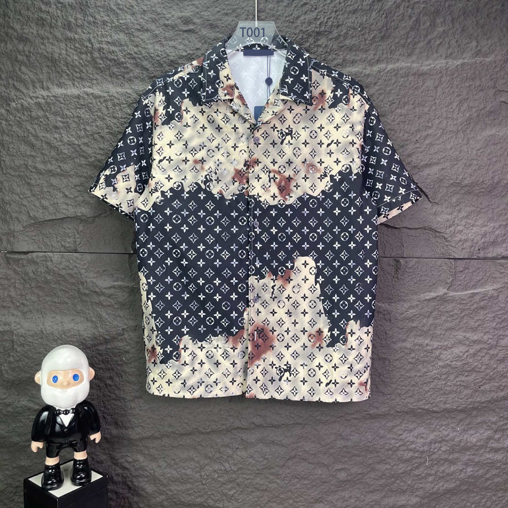 Men's Short Sleeve Button Up designer men's bowling shirt High Quality Dupes Designer Style.EU size S-XL.sp1