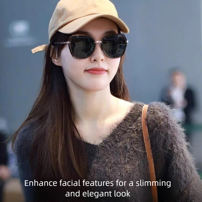 2026 New Designer Brand Fashionable High End Women's Side View Sunglasses Lightweight Luxury Fashion UV Resistant Outdoor Sunglasses Thin Face Gl
