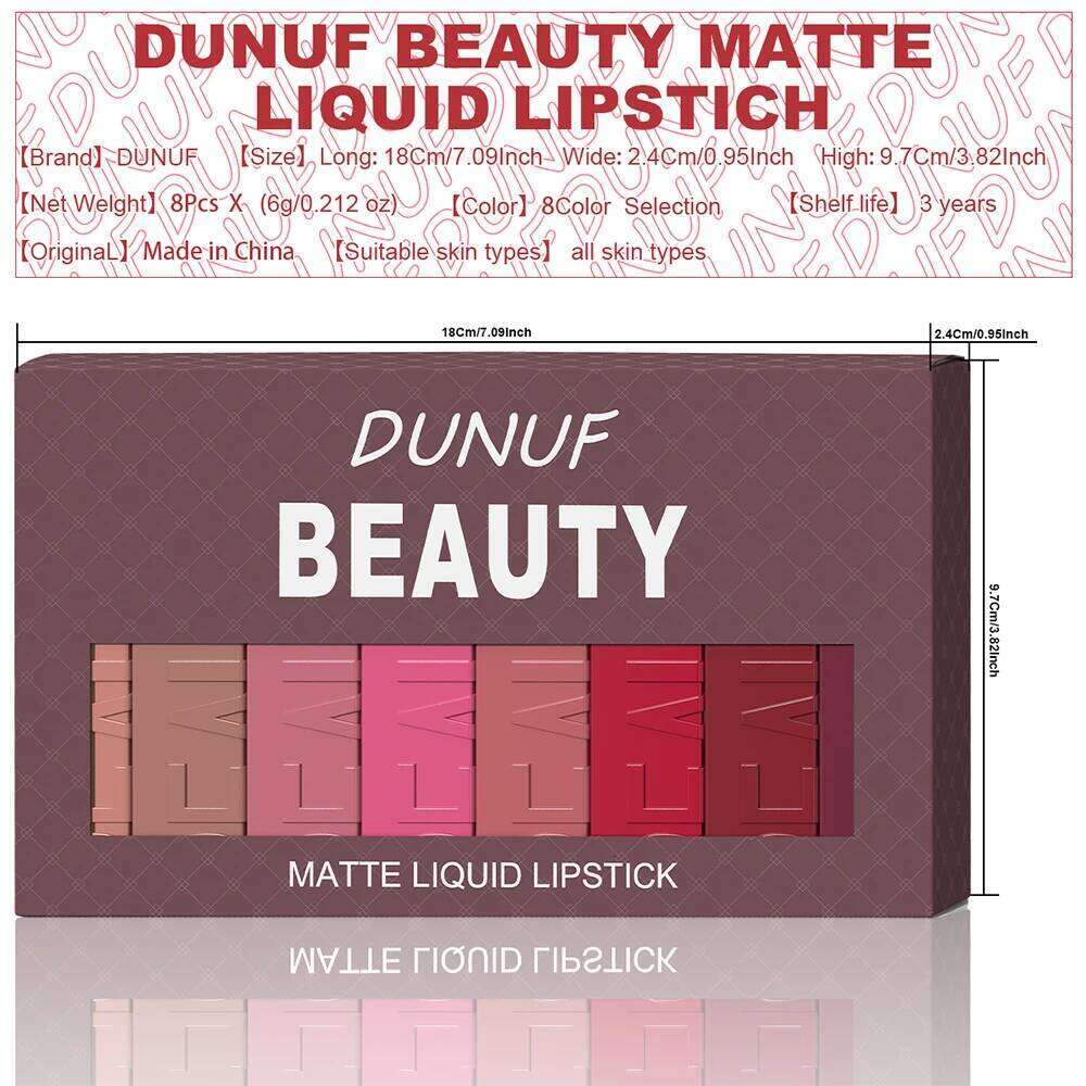 Lip Gloss Set, Lipstick Waterproof Matte Non-sticky Non-transfer Long-Lasting, Rose, Mauve, Deep Red, Nude, Y2K Makeup Christmas H260302