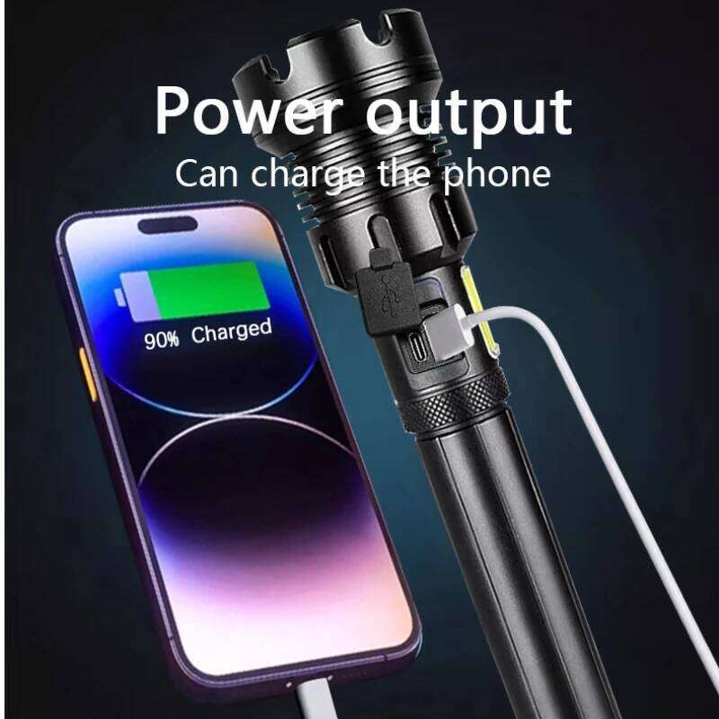 2025 New 15000mAh XHP390 Ultra Powerful Flashlight 10000000LM Zoomable USB Rechargeable Lantern 2200LM Torch for Outdoor Camping Z260301