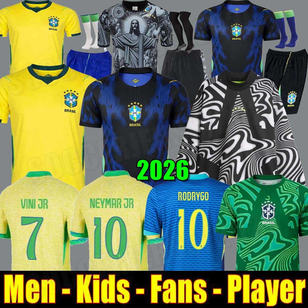 2025 2026 World Cup BRAZILS soccer jerseys Camiseta de futbol PAQUETA RAPHINHA 25 football shirt maillots VINI JR 2024 brasil RICHARLISON men kids NEYMAR JR Uniforms