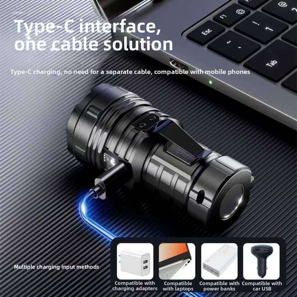 Waterproof Portable 17 Modes USB Rechargeable LED Flashlight Super Bright Handheld Spotlight Running Z260301