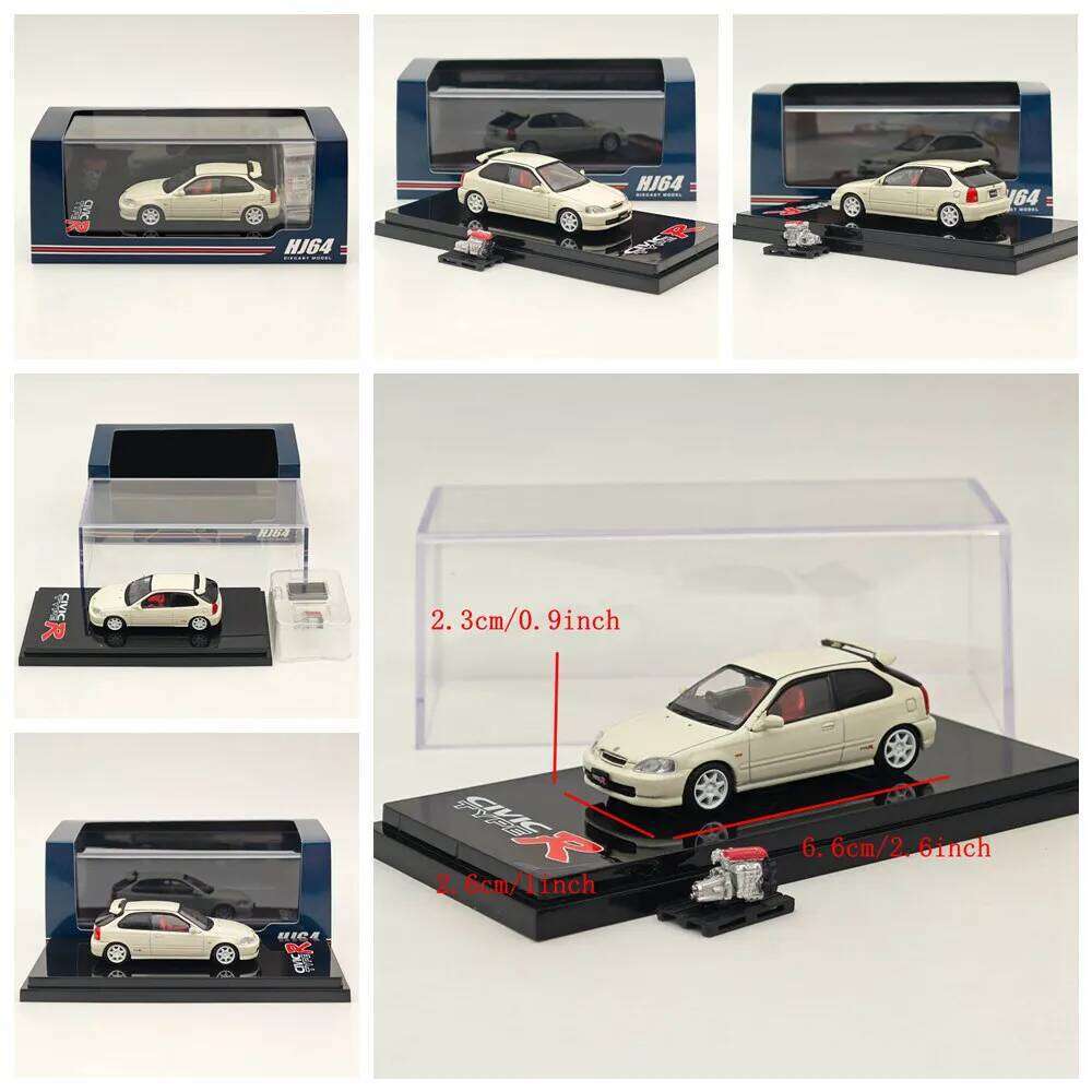 Hobby Japan 1/64 for CIVIC TYPE R EK9 1997 Diecast Models Car Collection Auto Toys Gift 26Y0302 - view 5