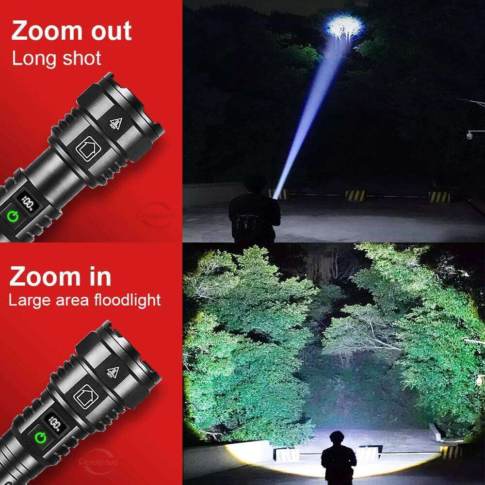 NEW 80000000LM High Brightness LED Flashlight Most Powerful Light Long Range 5000M Tactical Torch Outdoor Fishing Lantern Z260301
