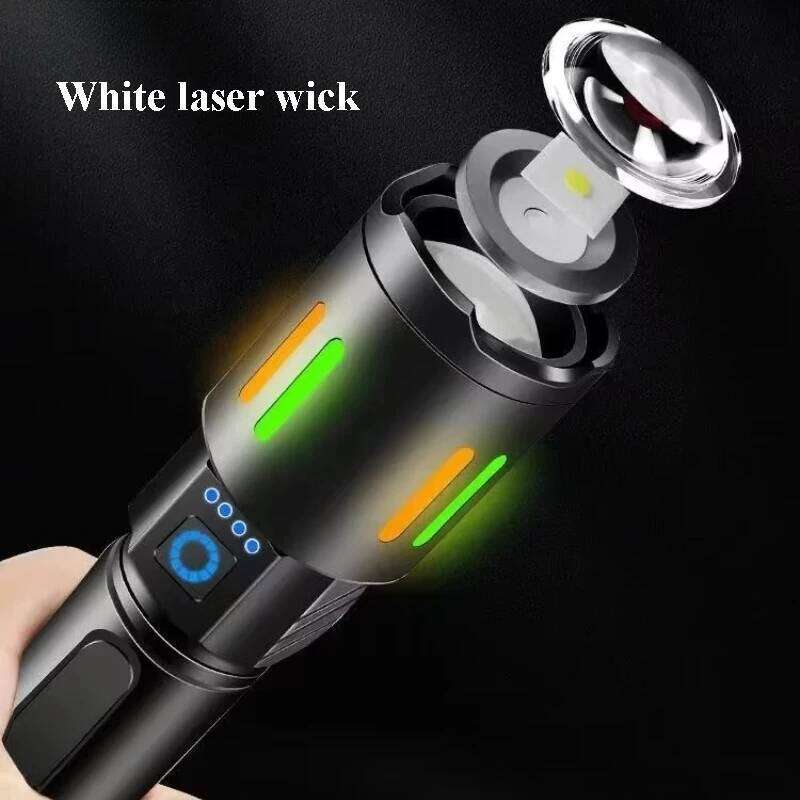 High Powerful Rechargeable LED Flashlights Fluorescence Zoom Waterproof aluminum Lantren Long Range Tactical Torch Camping Z260301