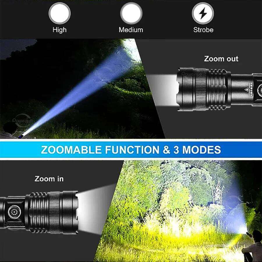 Ultra Powerful LED Flashlight 45000000LM Tactical Torch Lights USB Rechargeable Flashlights 18650 Camping Fishing Emergency Lamp Z260301