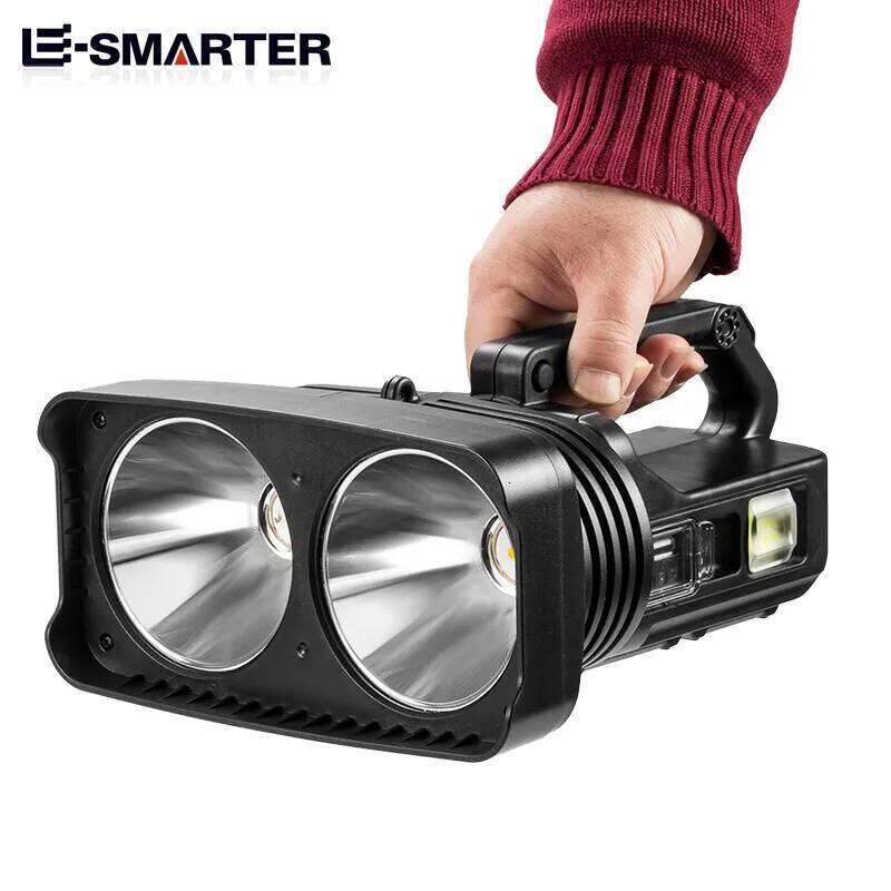 Powerful Dual LED Searchlight 2*XHP50 Waterproof Spotlight USB Rechargeable Super Bright Outdoor Flashlight With Side Light Z260301