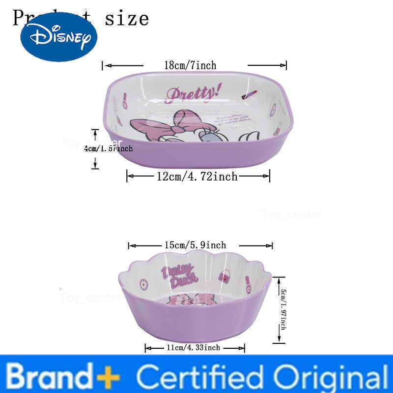Disney 1pc Cartoon Daisy Duck purple melamine tableware Family dinner Birthday party Resistance to falling tableware H260302