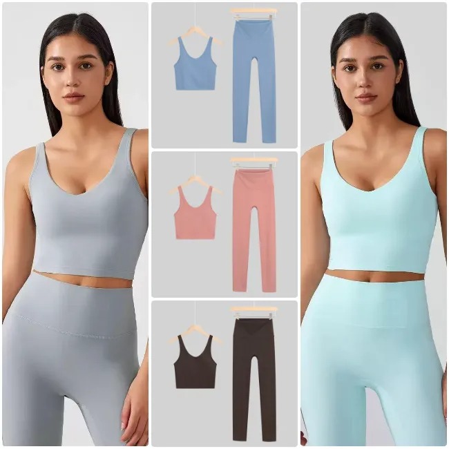 Summer alosetisnessitys Shaped Yoga Clothes Women And U Bra With Built In Chest Pad And Spor Vest For Women 5A Quality Workout Clothes And Skin Bra Lingerie