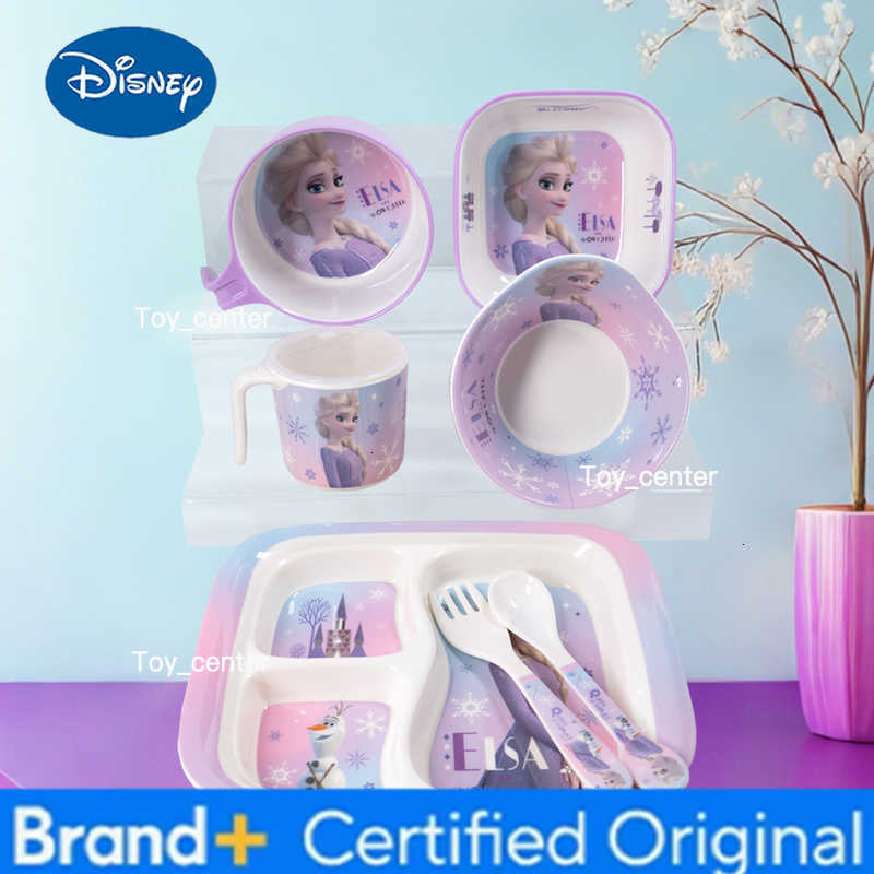 Disney 1pc cartoon Purple Elsa melamine tableware Family Dinner Birthday party outdoor dinner beautiful and durable tableware H260302
