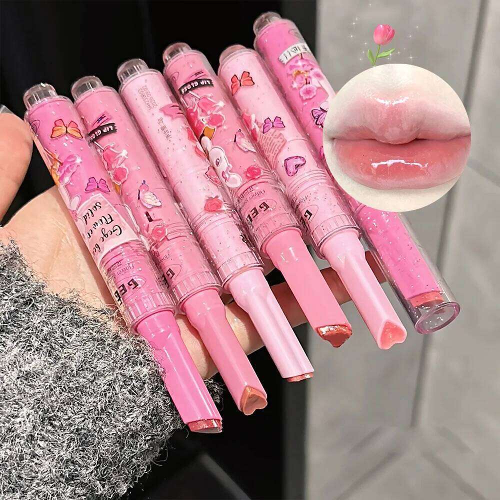 Gege Bear Garden Pink Rabbit Solid Gloss Moisturizing Watery Colored Long-lasting and Tender Lip Balm H260302